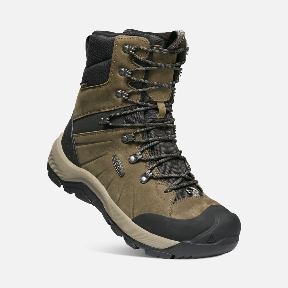 Botas de Seguridad Keen Mexico Verde Oliva/Negros - Hombre Revel Iv Altos Polar - MG4392071